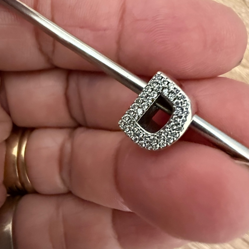 Silver Initial D Charm - image 1